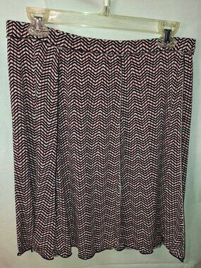 Vibrant Red, White and Black Studio M Size Small Lightweight Skirt